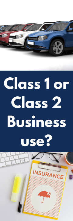 Business car insurance - what is the difference between Class 1 and Class 2?