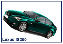 Green Lexus IS250 left side view at Gap Insurance 123