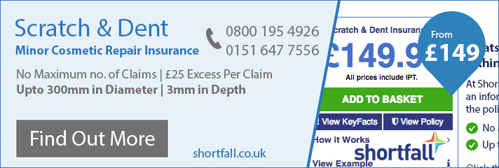 Scratch & Dent Insurance from Shortfall.co.uk